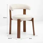 Pack de 2 Sillas Sitiales Hima Respaldo Curvo - Blanca - Imagen 5