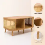 Mesa De Centro Siena Rattan - Natural - Imagen 3