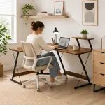 Escritorio esquinero madera Yesker - Imagen 5