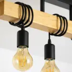 Lampara colgante Townshend negra 3 luces - Imagen 3