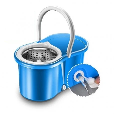 Mopa giratoria 360° con canasto de acero inoxidable - Imagen 2