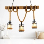 Lampara colgante cuerdas 3 luces L05