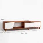 Rack de TV Ajustable nórdico color nogal - Imagen 4