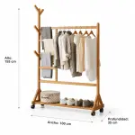 Perchero colgador doble de Bamboo - Imagen 3