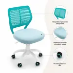 Silla de oficina para niños ajustable - Imagen 3